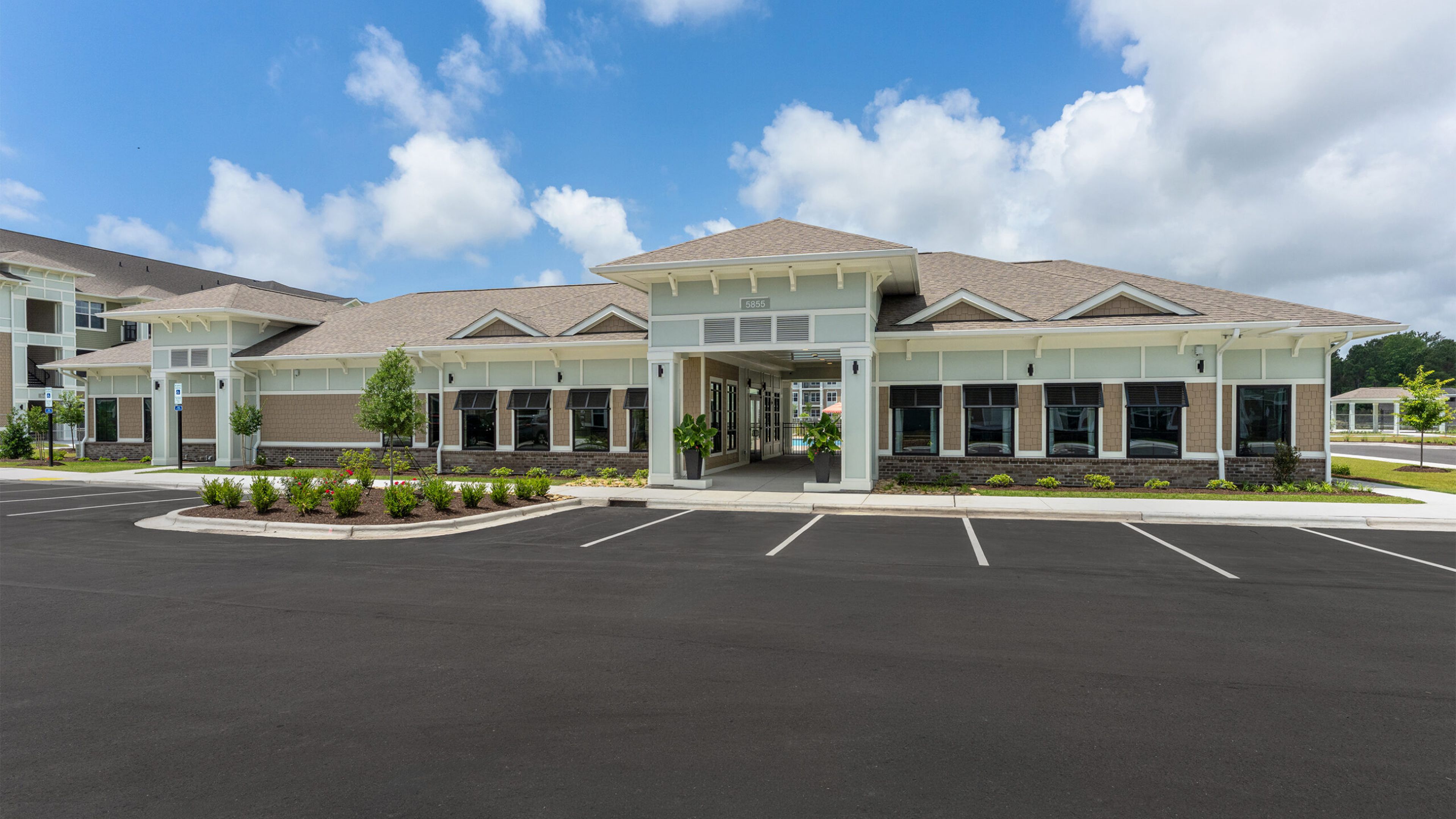 Hawthorne Ocean Isle clubhouse exterior rendering